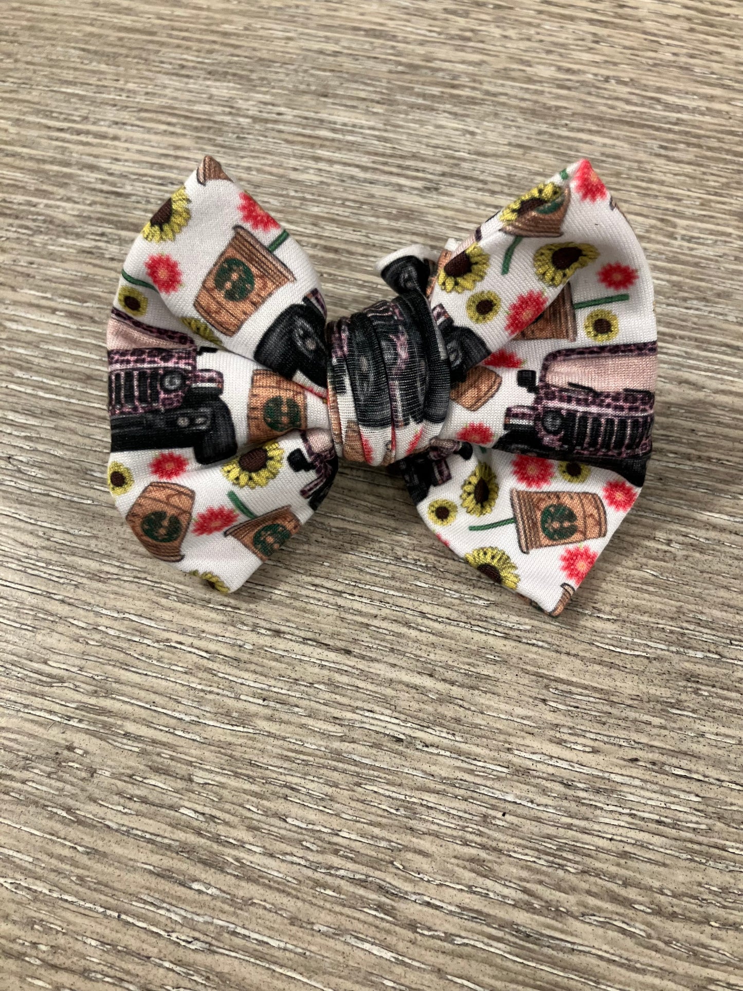 Sunflower coffee off road clip bows