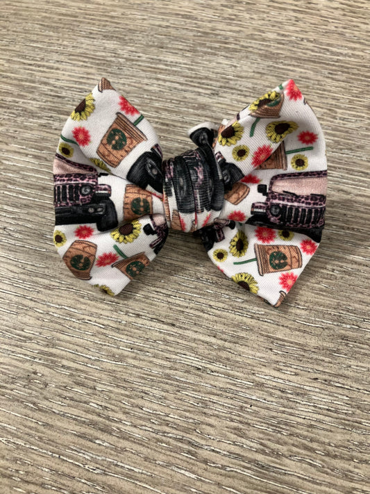 Sunflower coffee off road clip bows