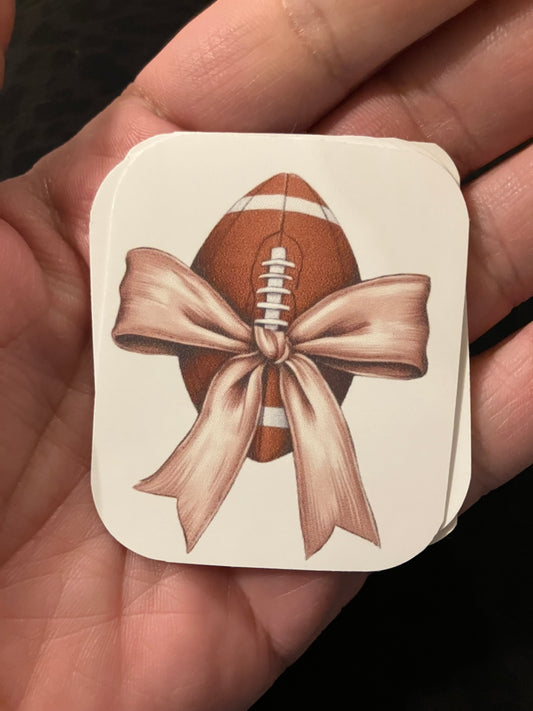 Football bow stickers