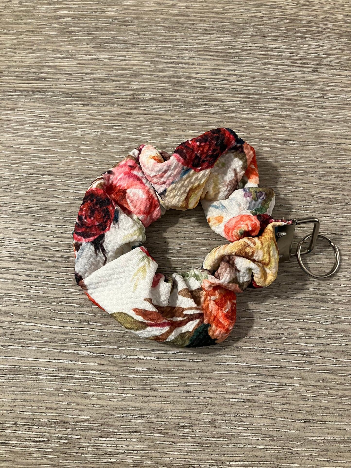 Flower scrunchie keychain