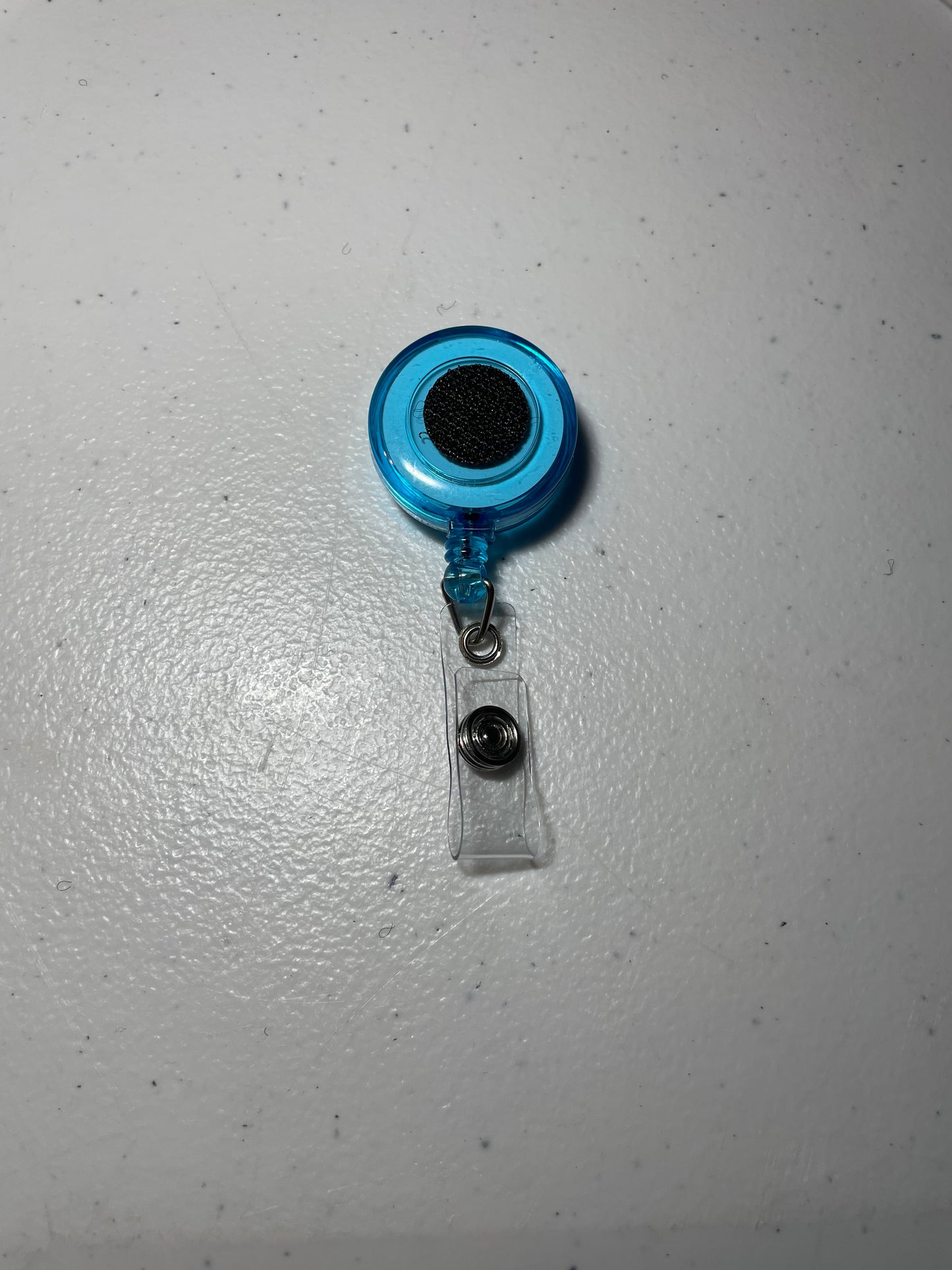 Teal badge reel base