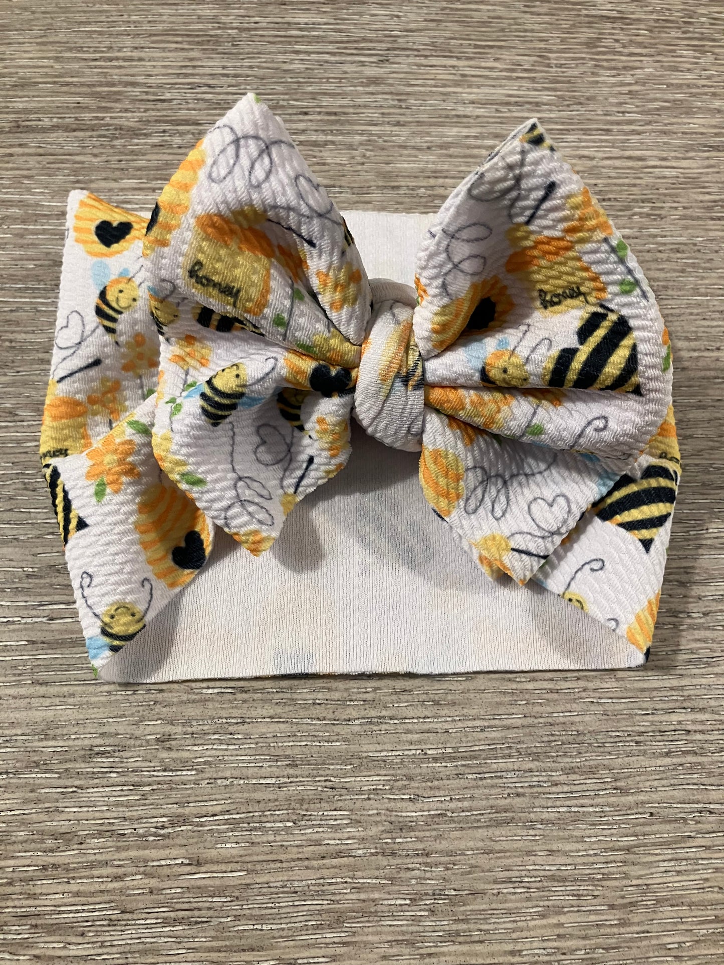 Bee newborn bow wrap