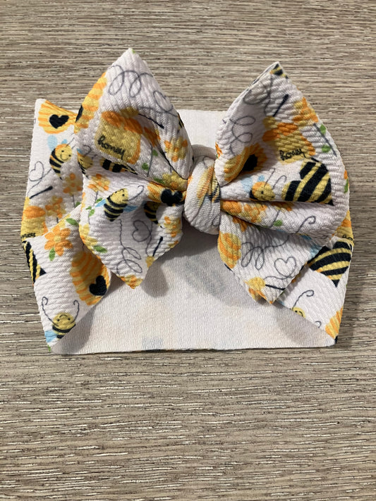Bee newborn bow wrap