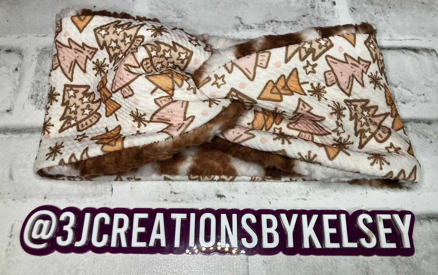 Boho trees cow adult ear warmer