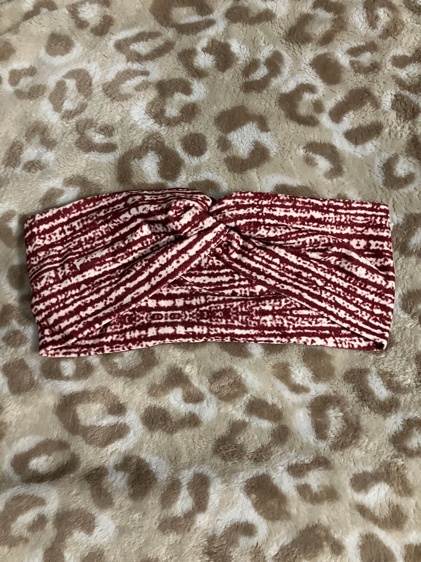Burgundy cream child headbands