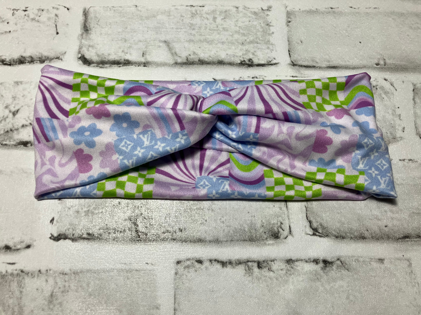 High end purple blue green child headbands