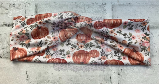 Fall pumpkin child headbands