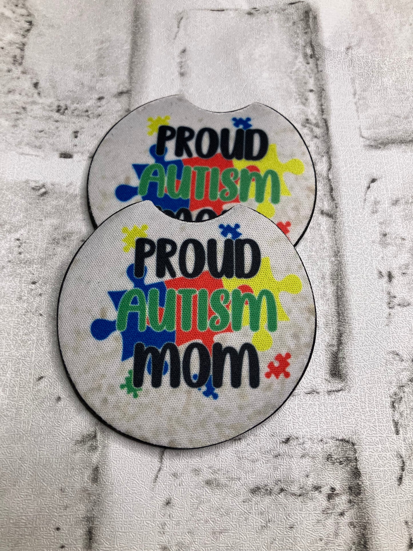 Proud autism mom car coaster