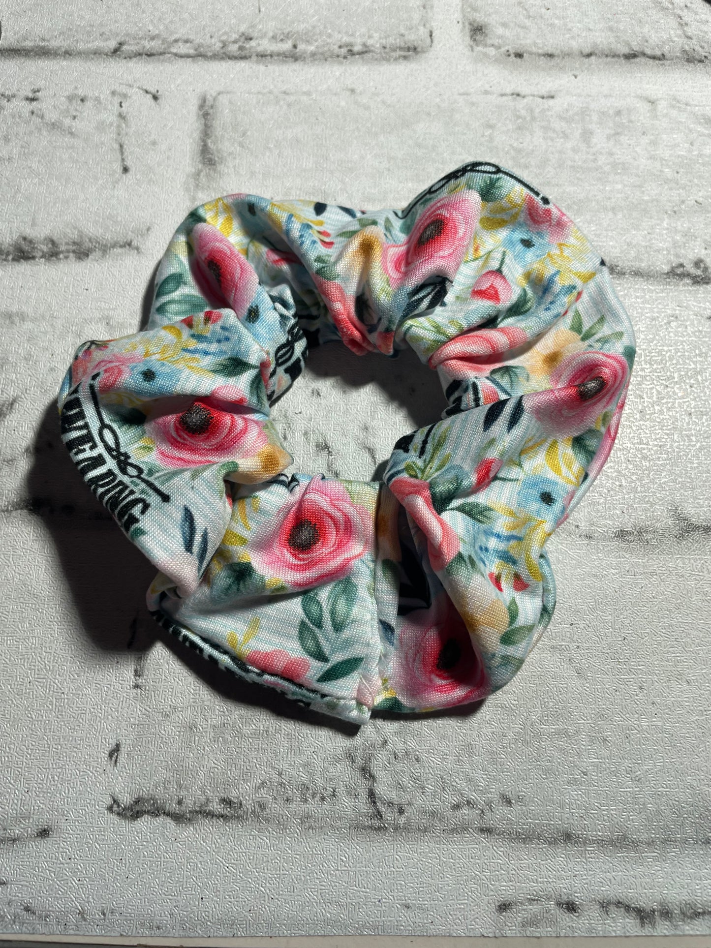 Floral swearing scrunchies