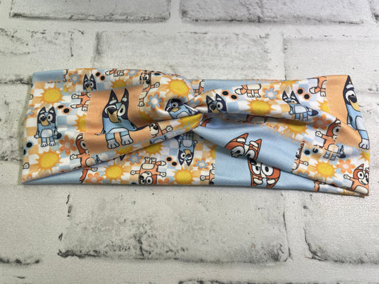 Blue sunshine Dogg child headbands💚