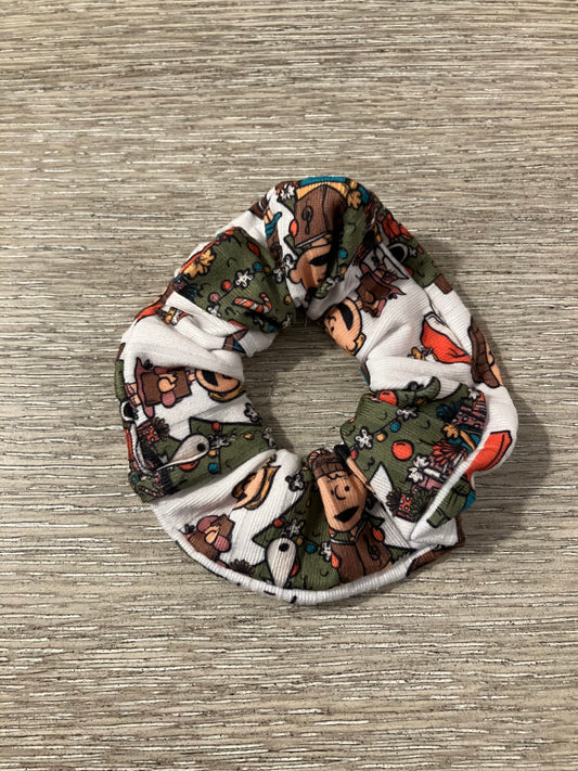 Brown Charlie Christmas scrunchies