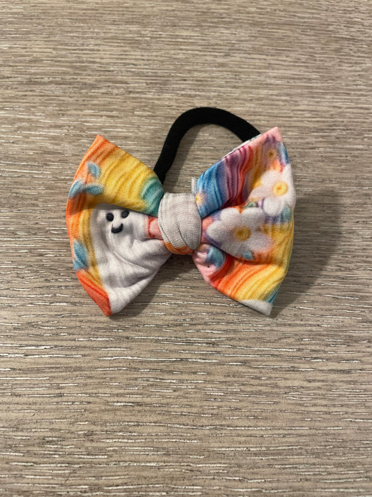 Rainbow ghost nylon bows🧡