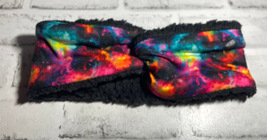 Rainbow smoke adult ear warmer💜
