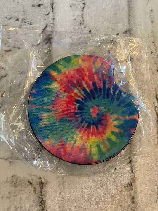 Tie dye car coasters