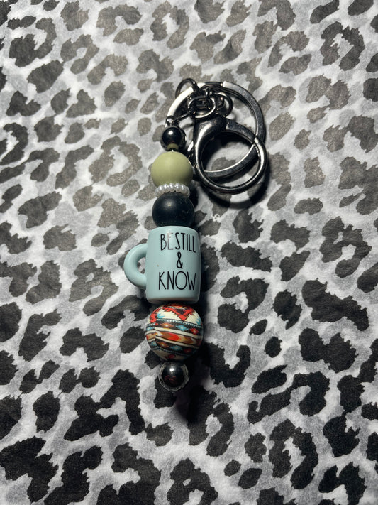 Be still and know keychain
