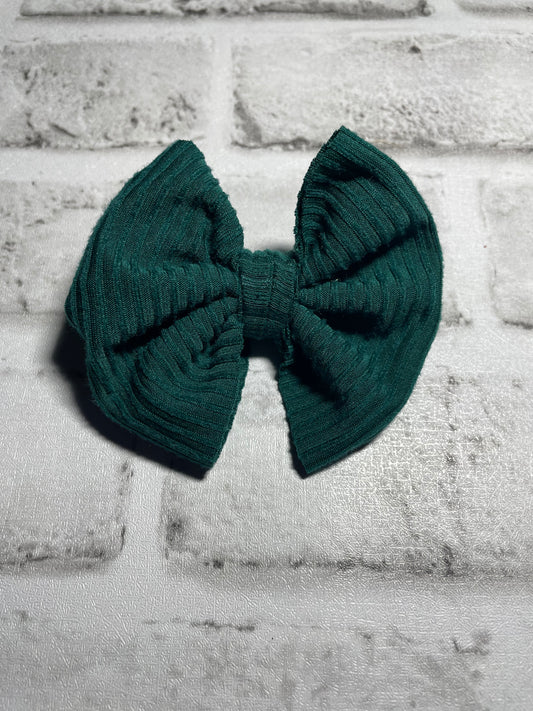 Emerald green clip bows