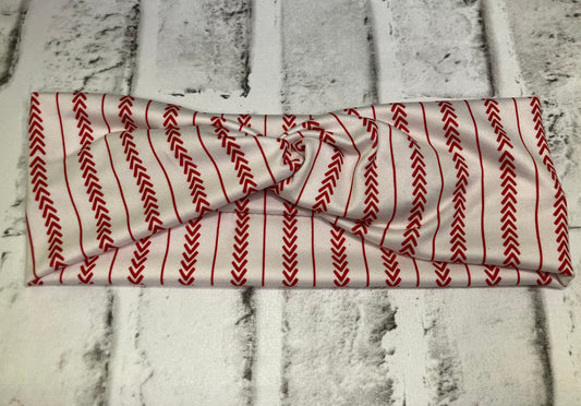 Baseball laces adult headband