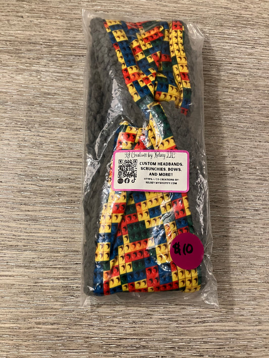 Building blocks child ear warmer💜