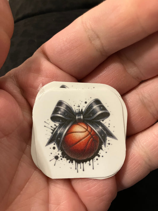 Basketball bows stickers