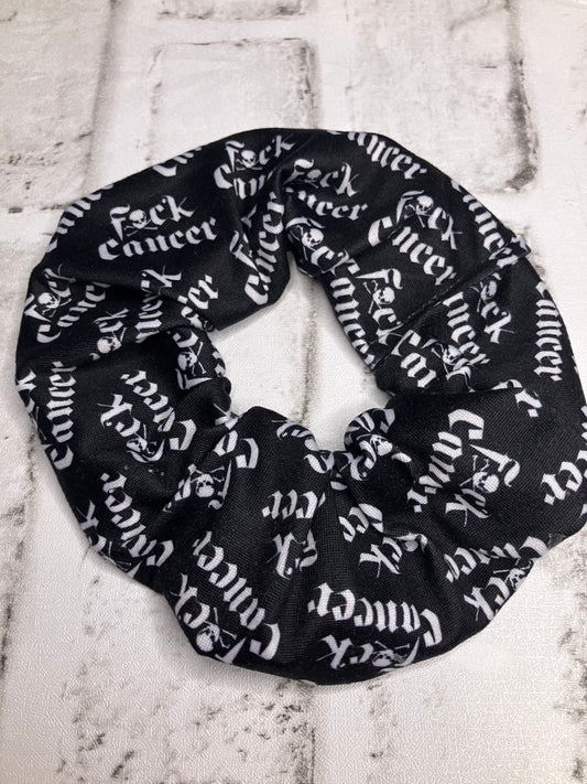 Black f*ck cancer scrunchies