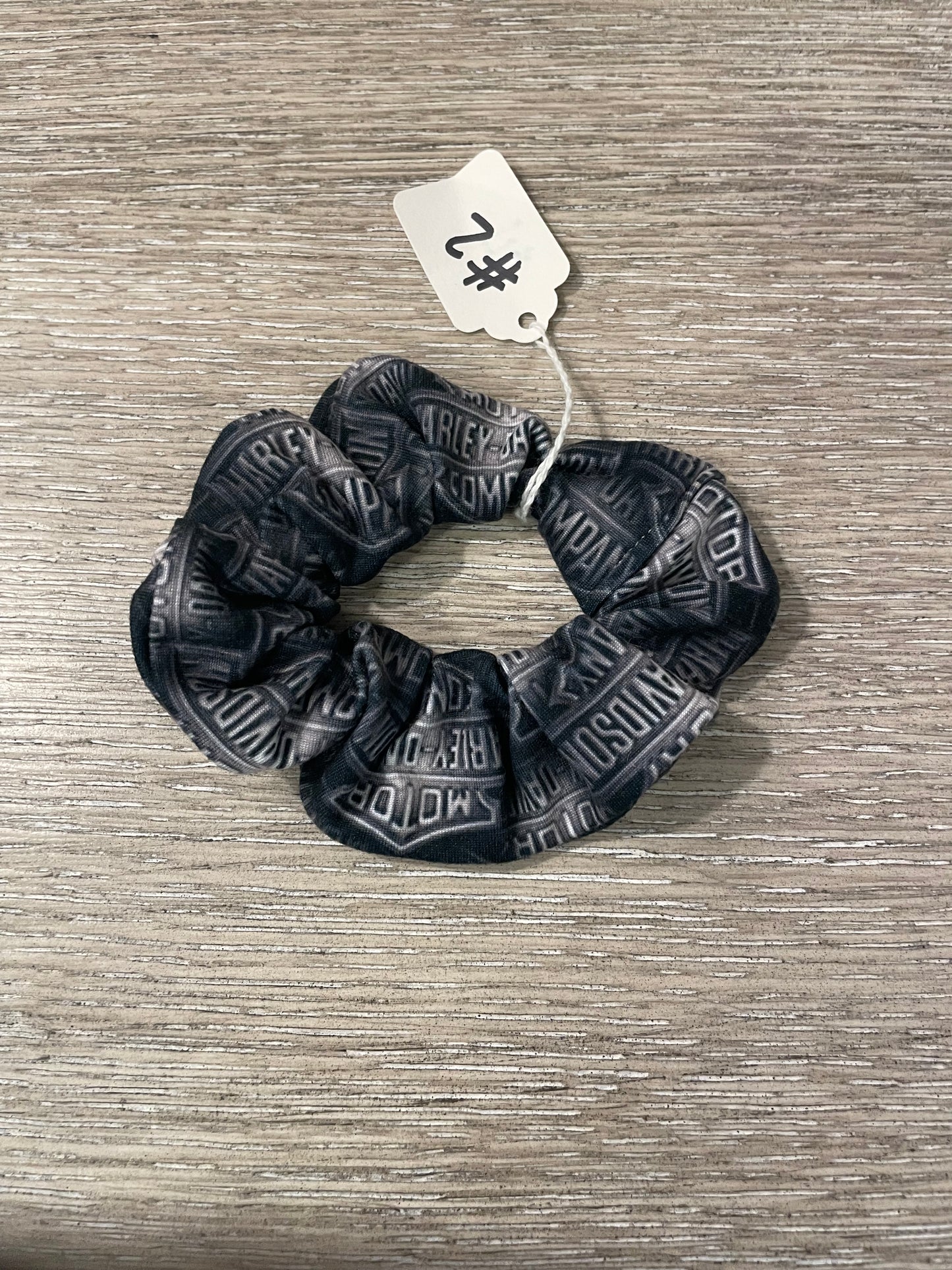 Black motorcycle scrunchies