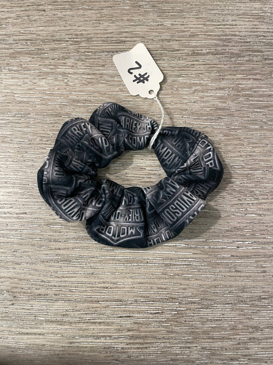 Black motorcycle scrunchies