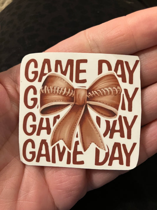 Game day bow stickers