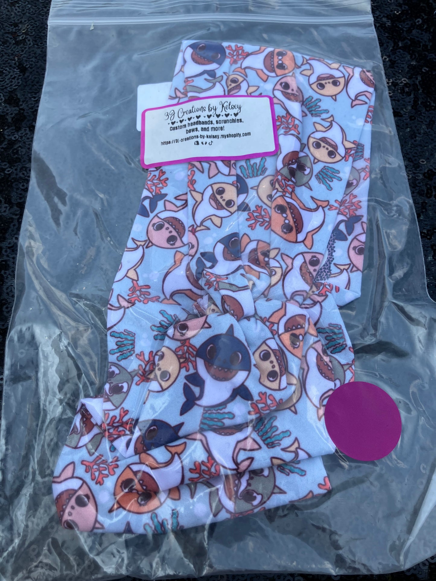 Baby shark child headbands