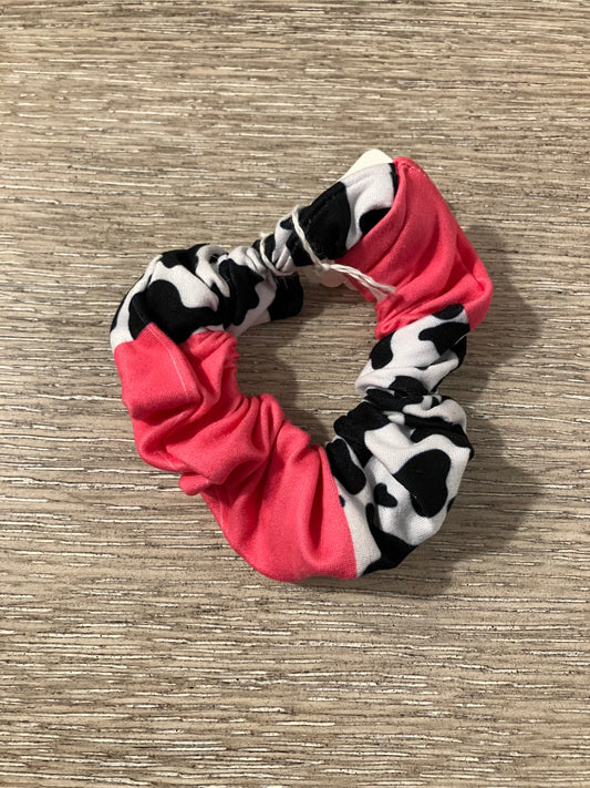 Pink cow scrunchies