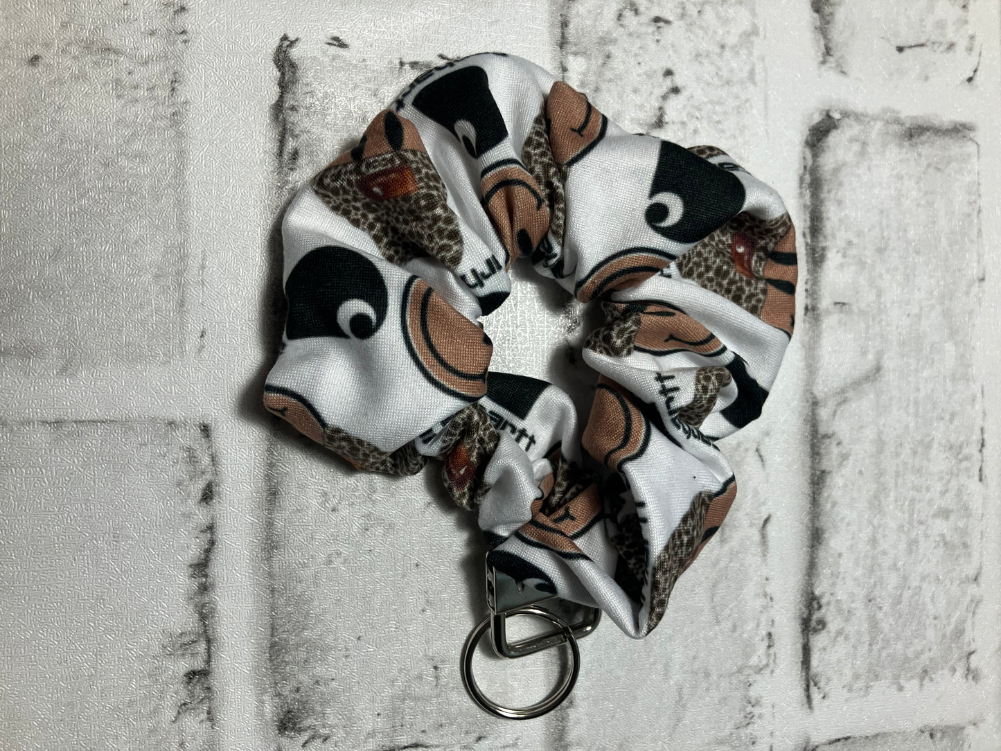 Smiley workwear scrunchies keychain