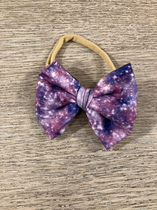 Purple galaxy nylon bows