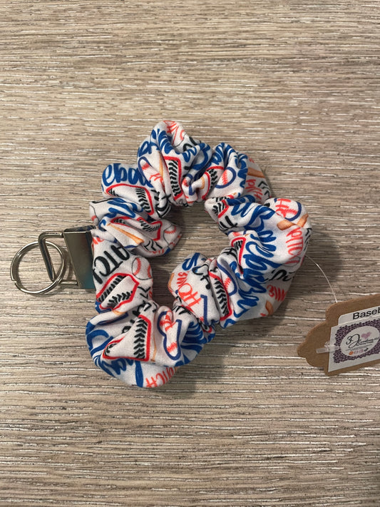 Baseball Scrunchie keychain