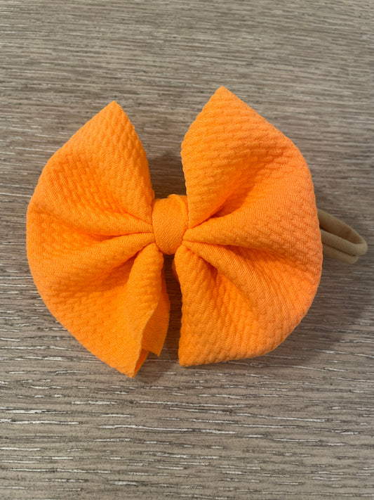 Orange nylon bow