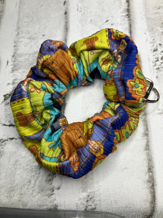 Mystery machine scrunchie keychains