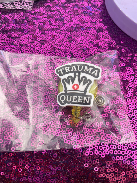 Trauma queen badge reels💚