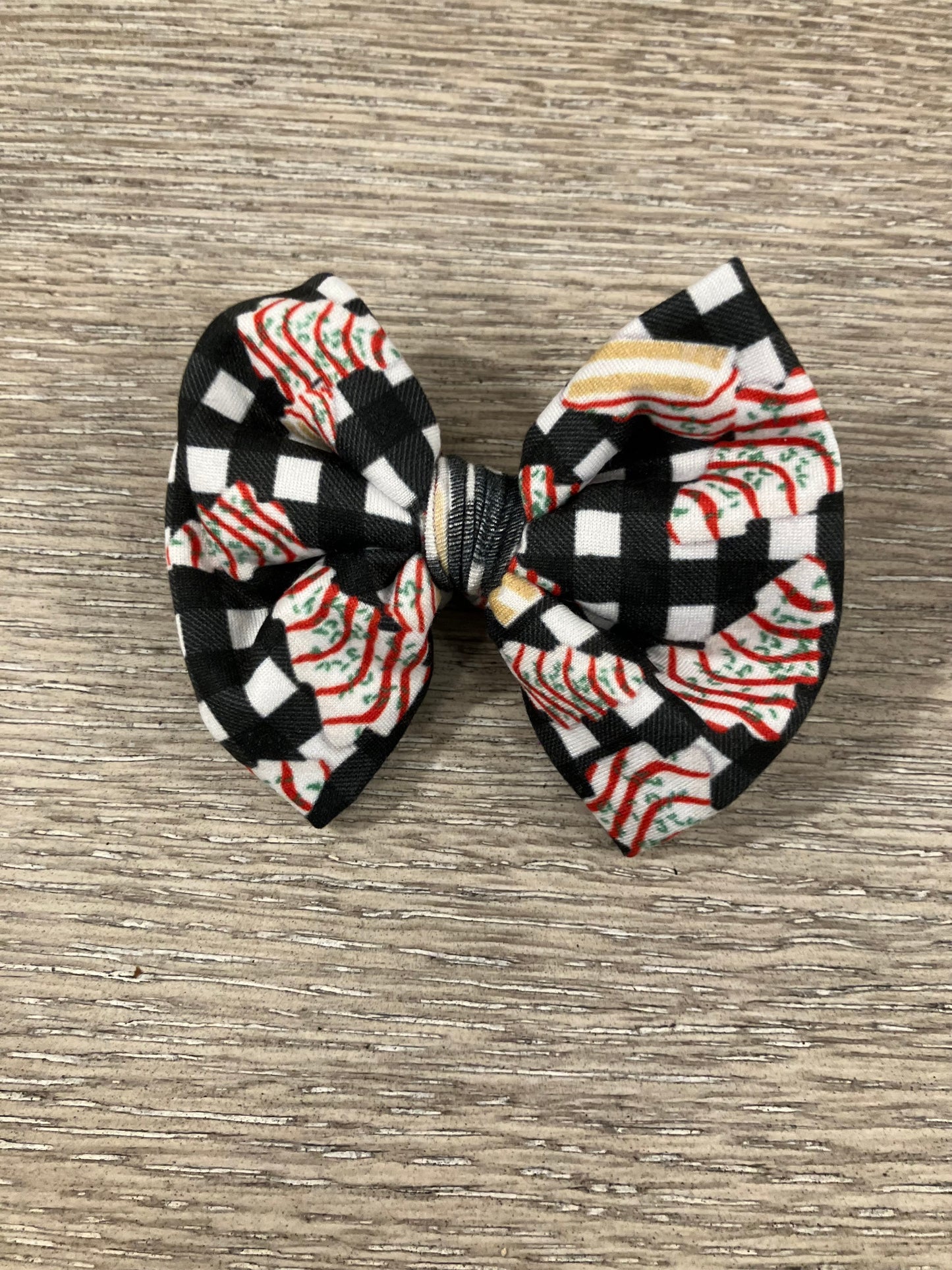 Christmas tree cake clip bow