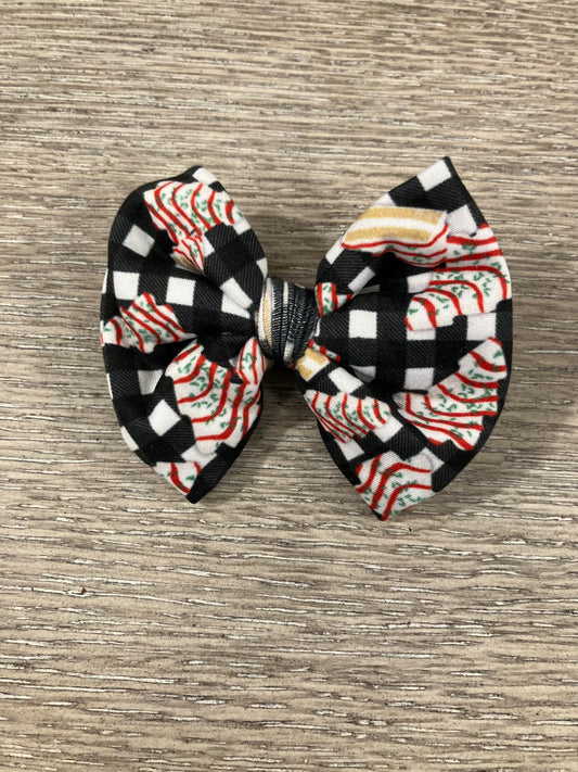 Christmas tree cake clip bow