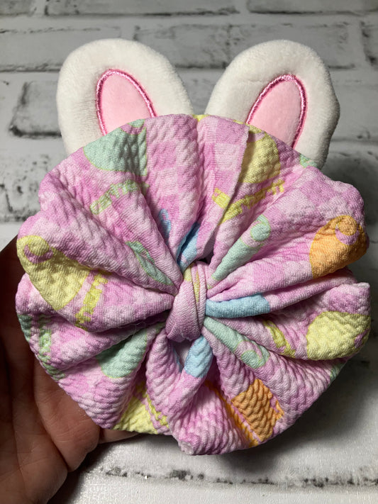 Pastel Easter workwear bunny ears clip bow