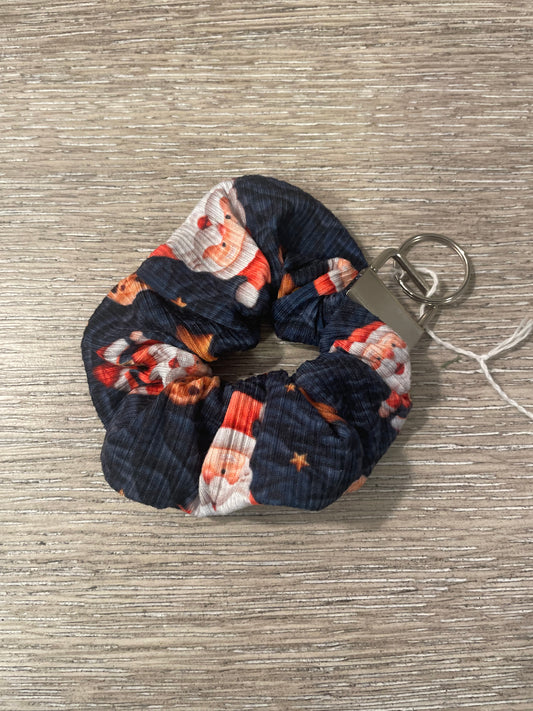 Cookies and Santa Scrunchie keychain