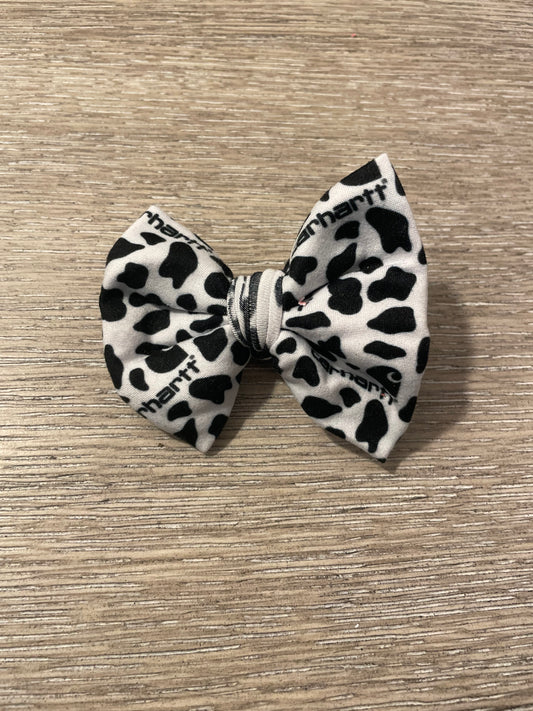 Cow workwear clip bow