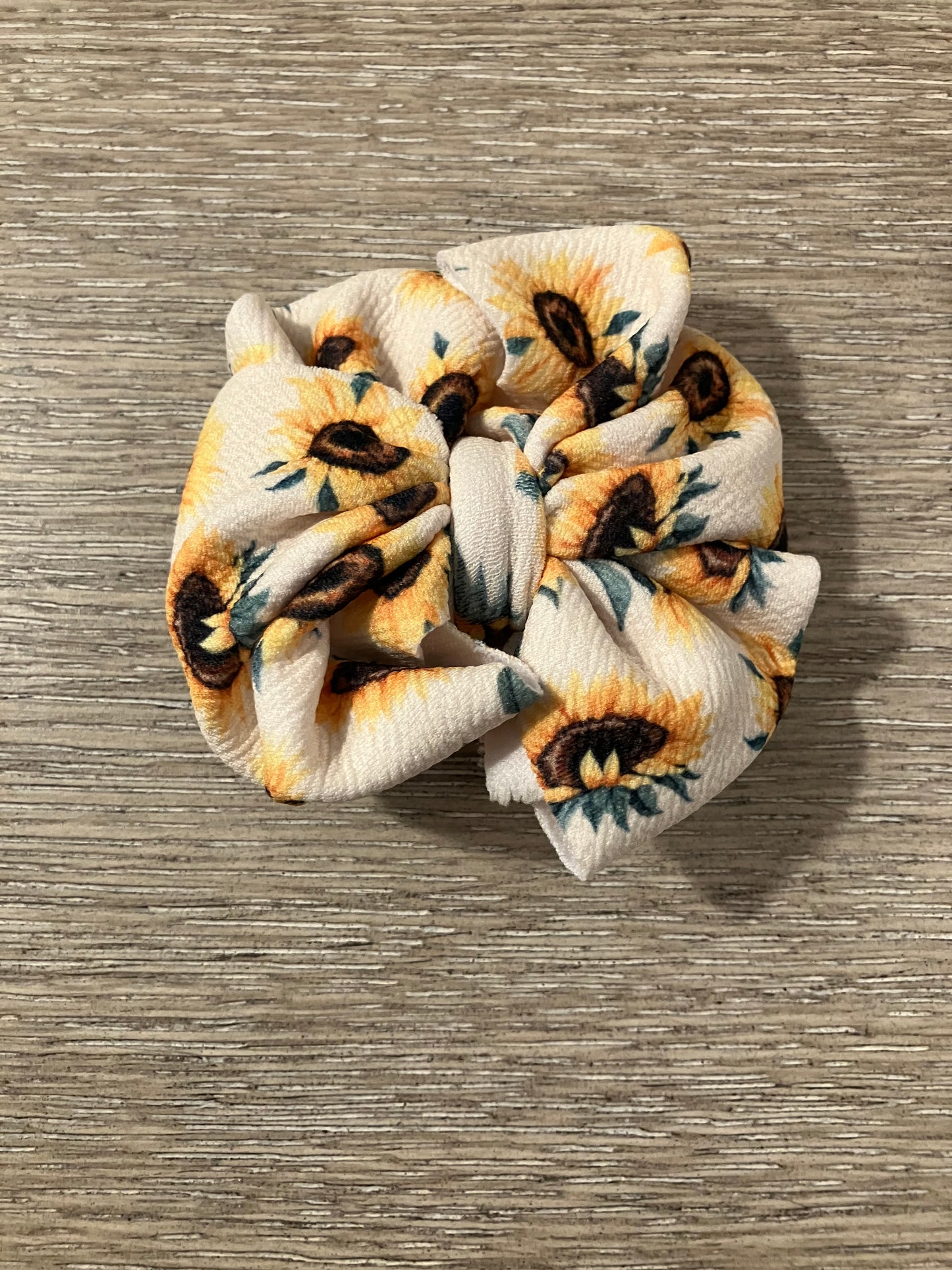 Boho sunflower clip bow