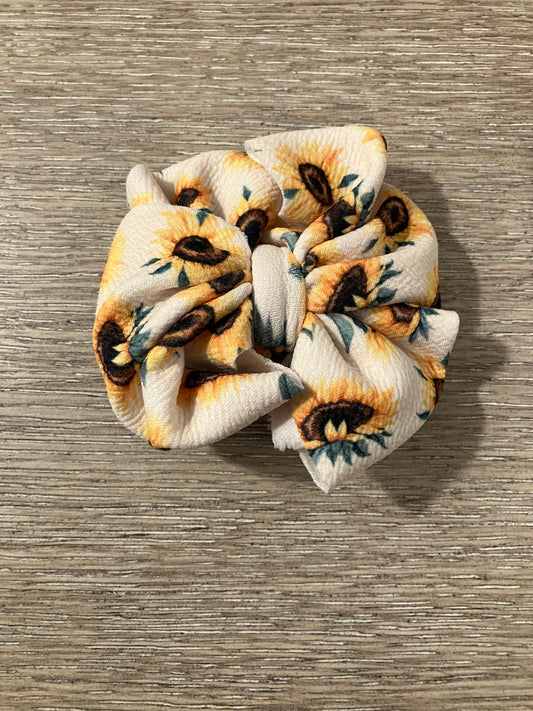 Boho sunflower clip bow