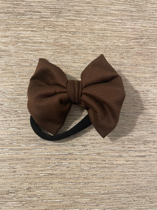 Chocolate nylon bow
