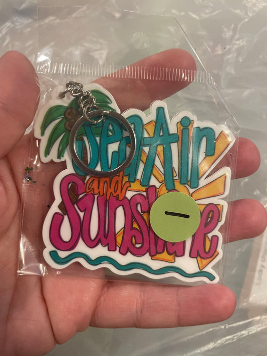 Sea air and sunshine keychain