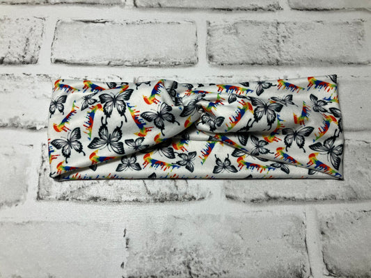 Butterfly swoosh adult headbands