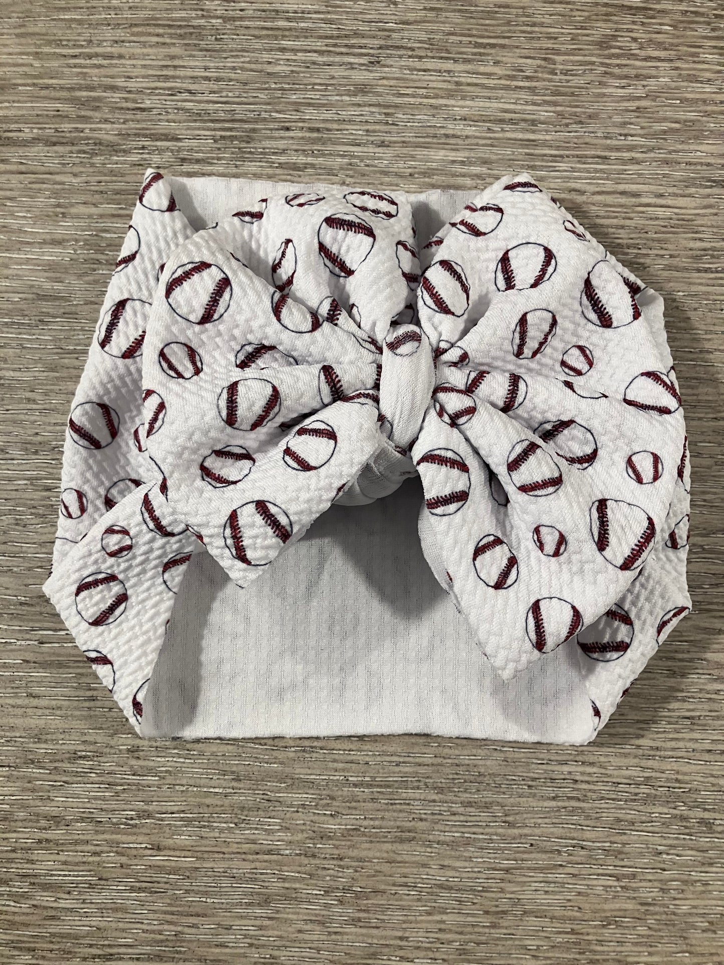 Toddler baseball bow wrap