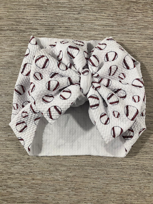 Toddler baseball bow wrap