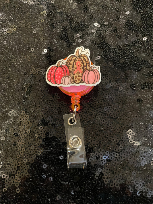 Breast cancer pumpkins badge reel