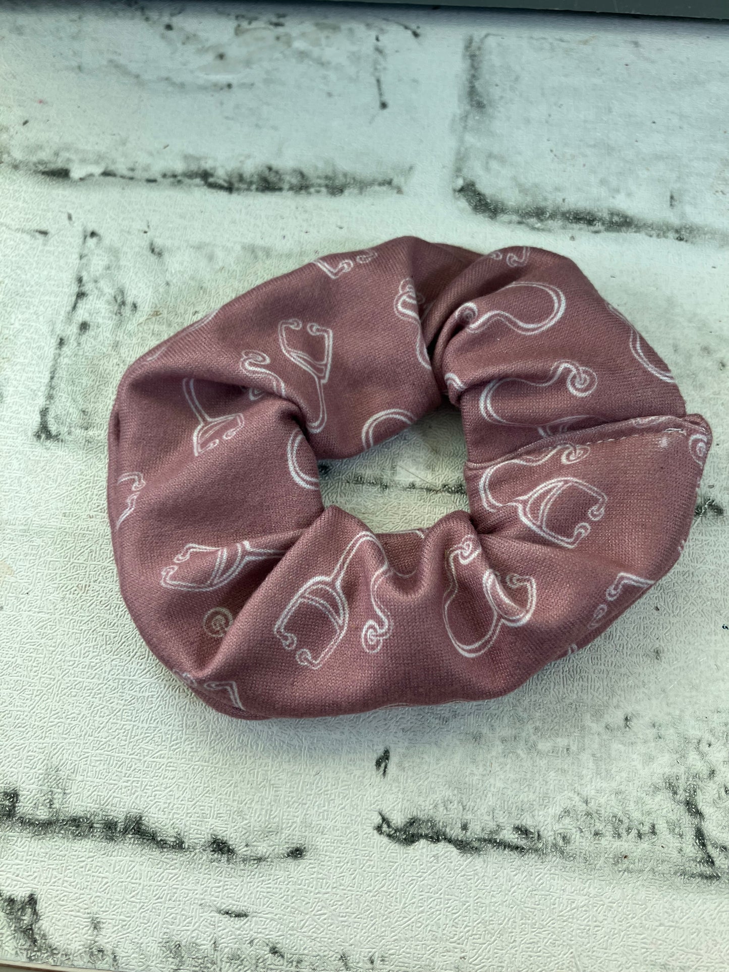 Mauve medical scrunchies