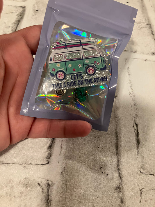 Take a ride on the Ativan badge reel